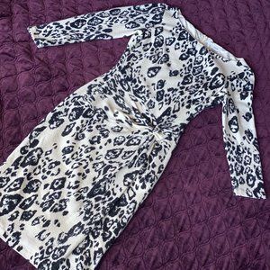 Cache White Leopard Dress